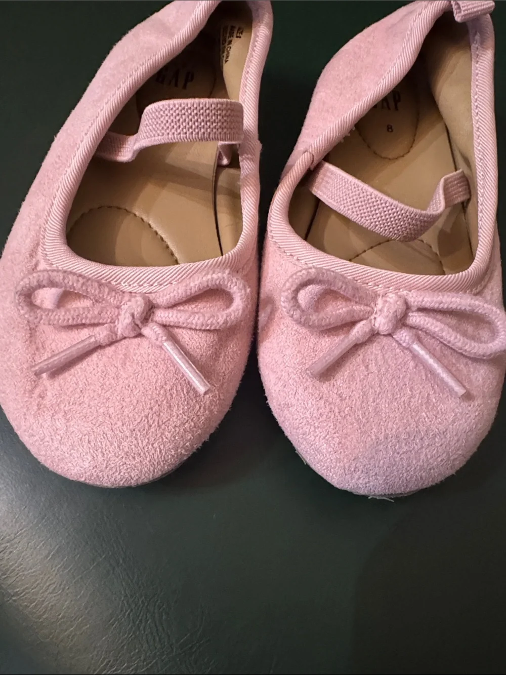GAP Girls Light Pink Mary Jane Flats with Bow (8T)